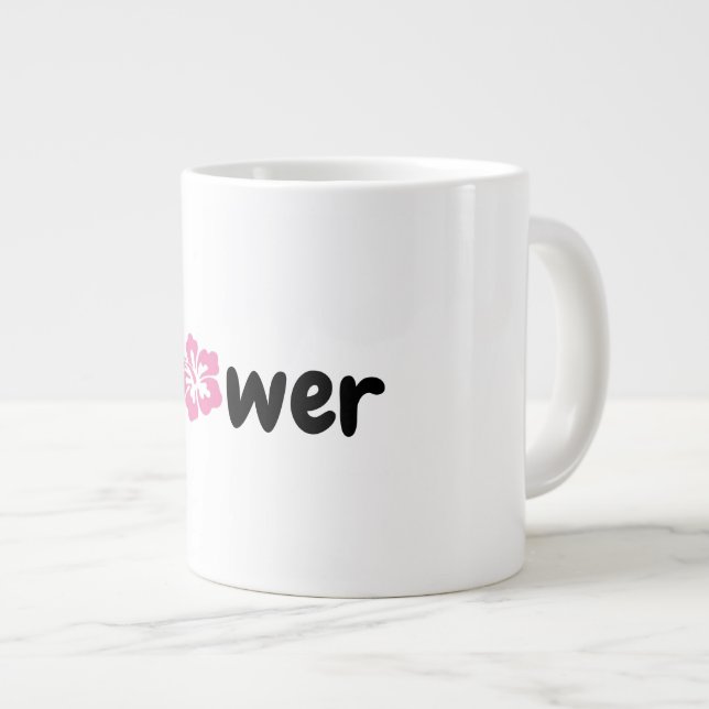 Caneca De Café Grande Mug de especialidade de flores (Frente Esquerda)