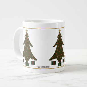 Caneca De Café Grande Mug de Especialidade de Natal Inclinado