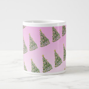 Caneca De Café Grande Mug de Especialidade de Padrões de Árvore de Natal