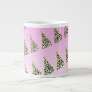 Caneca De Café Grande Mug de Especialidade de Padrões de Árvore de Natal