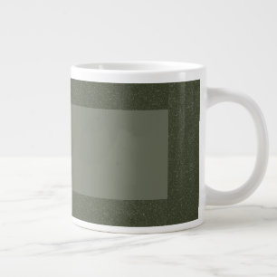 Caneca De Café Grande Mug de rótulo verde de Moss personalizável