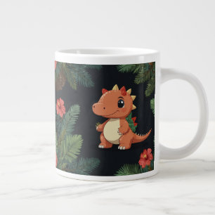 CANECA DE CAFÉ GRANDE MUG DINOSSAUR CUTADO