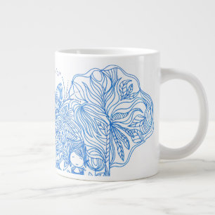 Caneca De Café Grande Mug em azul