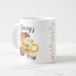 Caneca De Café Grande Mug Especializado, Nome Personalizável, "Mug Cake