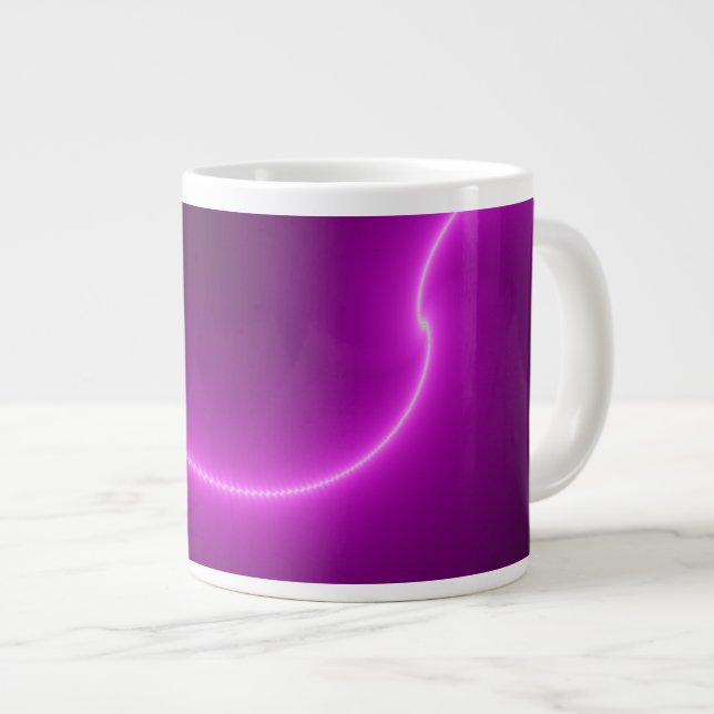 Caneca De Café Grande Mug Fractal de Choque Elétrico (Frente Esquerda)