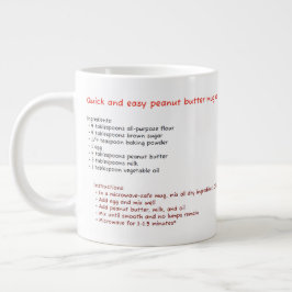 Caneca De Café Grande Mug Grande De Micro-Ondas (Receita De Bolo De Mata