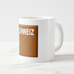 CANECA DE CAFÉ GRANDE MUG JUMBO BRANCO CHOCOLATE SCHWEIZ