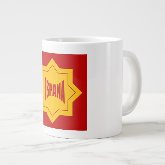 CANECA DE CAFÉ GRANDE MUG JUMBO BRANCO ESPANA (Frente Esquerda)
