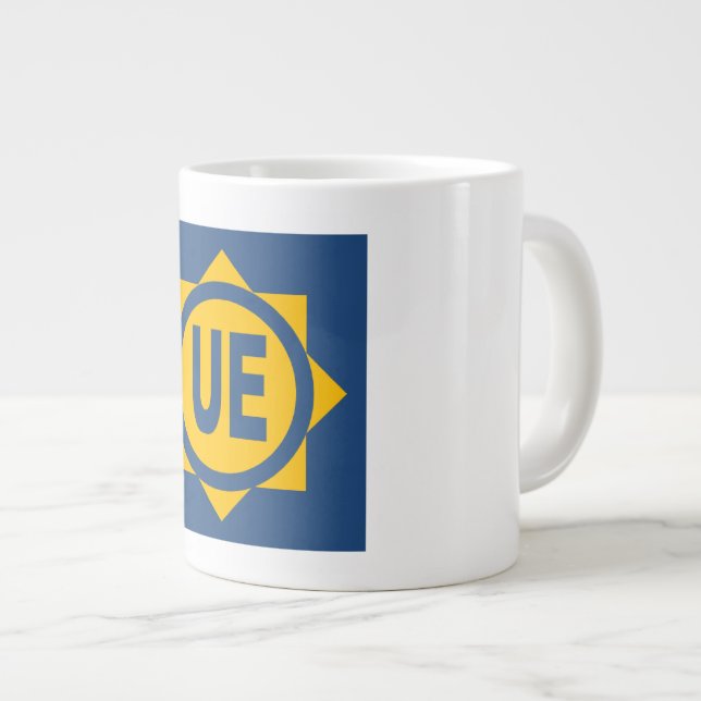 CANECA DE CAFÉ GRANDE MUG JUMBO BRANCO UE (Frente Esquerda)
