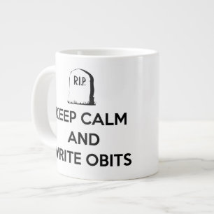 Caneca De Café Grande Mug Manter objetos calm e Write