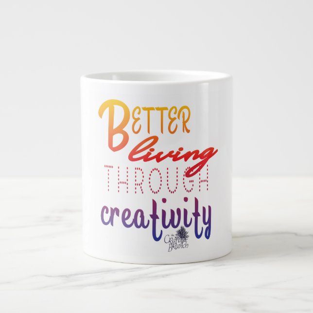 Caneca De Café Grande Mug Melhor Vivendo (Frente)