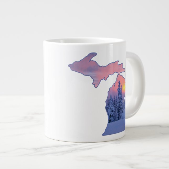Caneca De Café Grande Mug Michigan (Frente Esquerda)