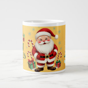 Caneca De Café Grande Mug Natal Premium - Holly Jolly Deseja
