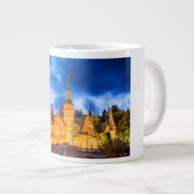 Caneca De Café Grande Mug Peles Castle Sinaia (Frente Esquerda)