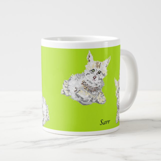 Caneca De Café Grande Mug / Pequenos Gatinhos (Frente Esquerda)