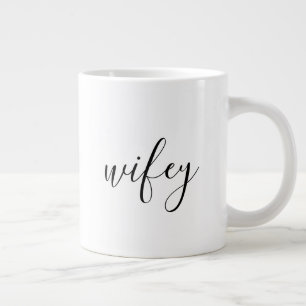 Caneca De Café Grande Mug - Preto para wifey