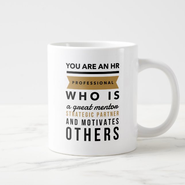 Caneca De Café Grande Mug Profissional de RH (Direita)