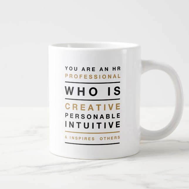 Caneca De Café Grande Mug Profissional de RH (Direita)