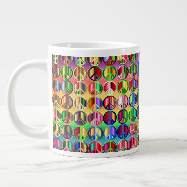 Caneca De Café Grande Mug Psicodélico da Paz (Esquerda)