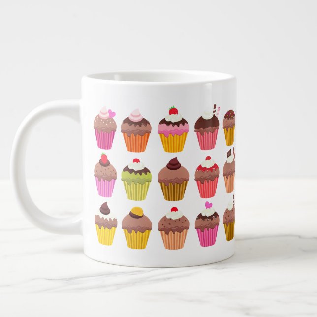 Caneca De Café Grande Mug Sobredimensionado Único para Cupcakes de micro (Esquerda)