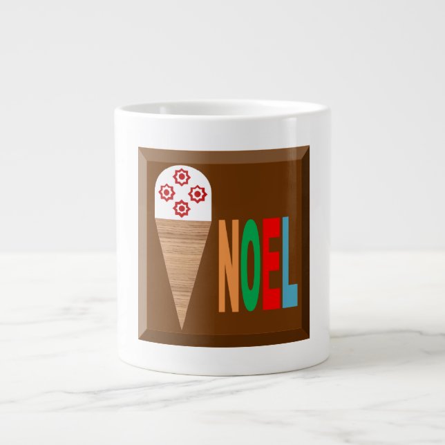 Caneca De Café Grande Mug Specialty  Jumbo  Design  CHOCOLAT GLACE  NOEL (Frente)