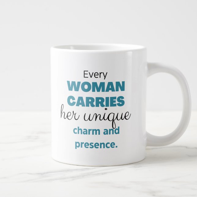 Caneca De Café Grande Mug - The Worth of a Woman Collection (Direita)