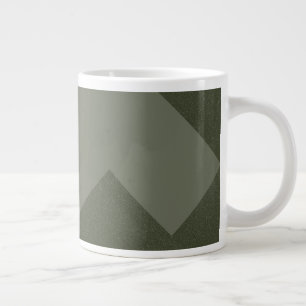 Caneca De Café Grande Mug Verde Moderno Geométrico