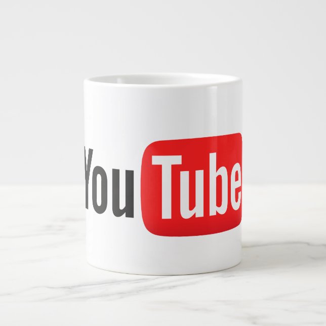 Caneca De Café Grande Mug Youtube de alta qualidade (Frente)