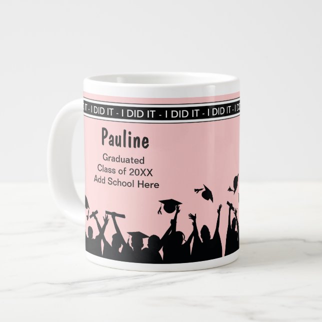 Caneca De Café Grande Mugs de Celebração de Licenciamento para Escola Ju (Frente Esquerda)