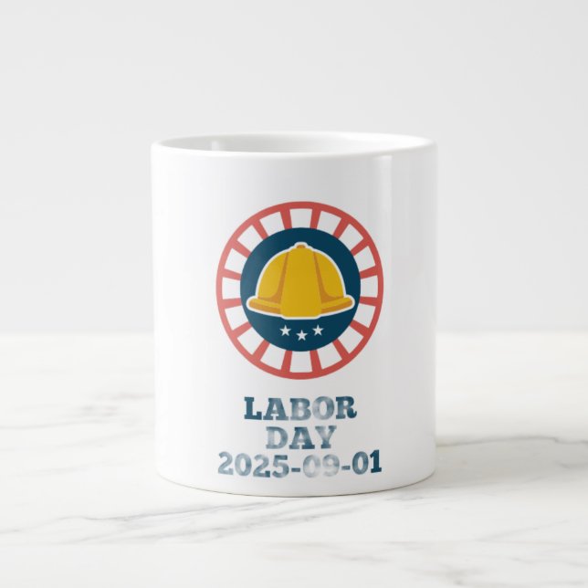 Caneca De Café Grande Mugs Dia do Trabalho (Frente)
