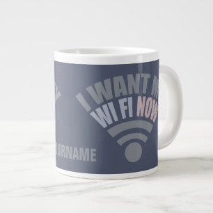 Caneca De Café Grande Mugs personalizados do WiFi