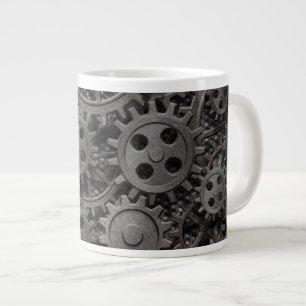 Caneca De Café Grande Muitas peças velhas de metal enferrujado ou de máq