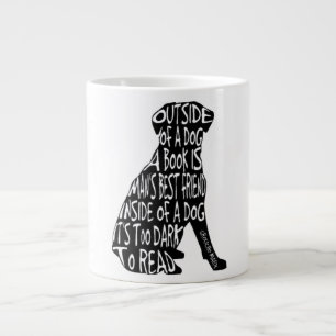 Caneca De Café Grande Muito escuro para ler