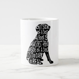 Caneca De Café Grande Muito escuro para ler