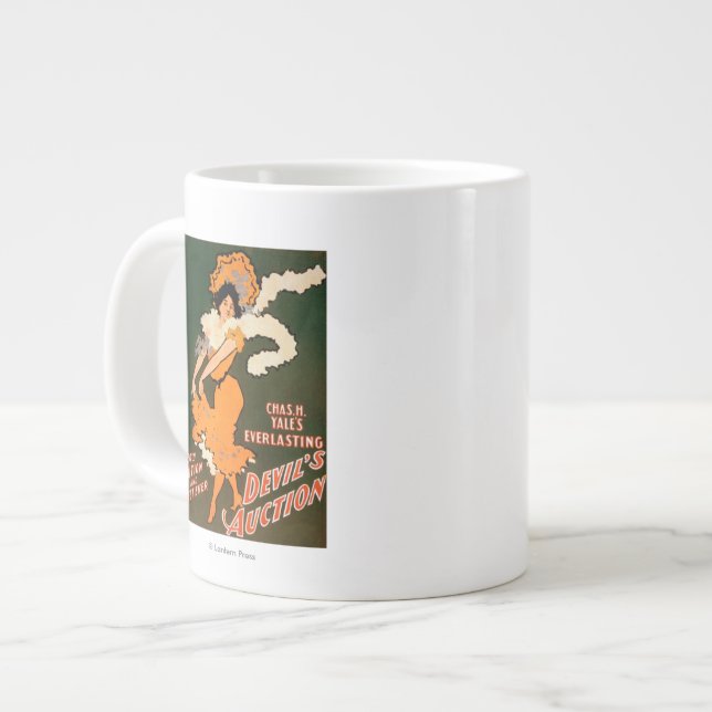 Caneca De Café Grande Mulher do Leilão Diabo no Teatro de Figuras (Frente Esquerda)