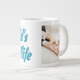 Caneca De Café Grande Mulher Foto céu azul Gigante Coffee Mug