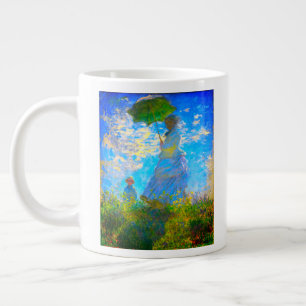 Caneca De Café Grande Mulher Monet com Parasol