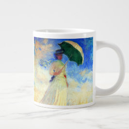 Caneca De Café Grande Mulher Monet com Parasol à Direita