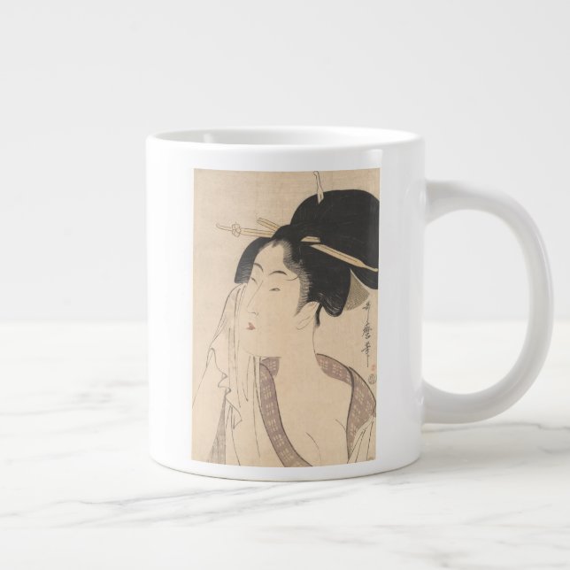 Caneca De Café Grande Mulher Relaxando sobre seu Banho (Direita)