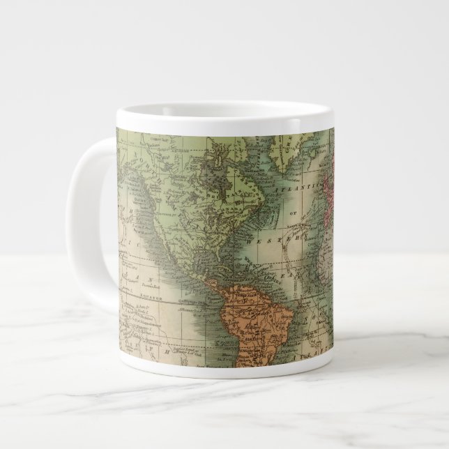 Caneca De Café Grande Mundo 4 (Frente Esquerda)