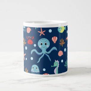 Caneca De Café Grande Mundo do Mar