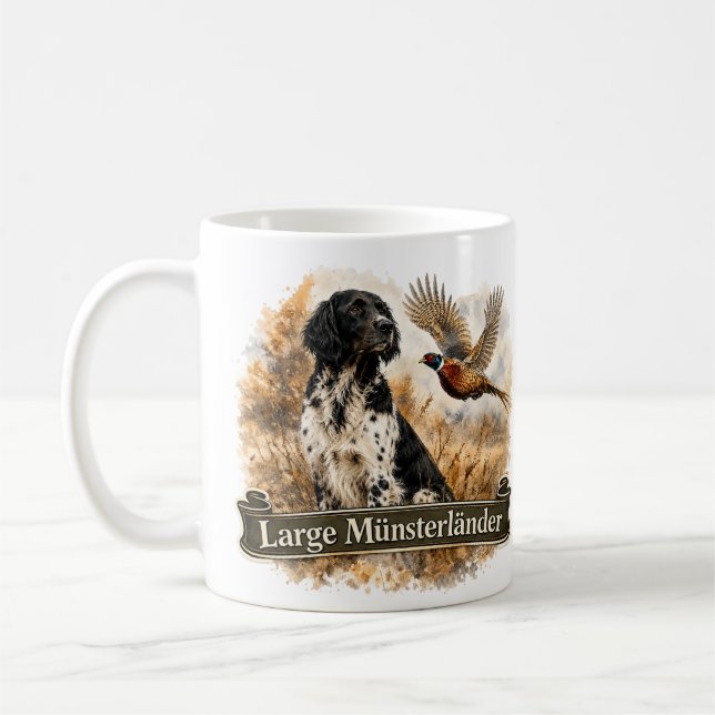 Caneca De Café Grande Münsterländer com Faisão (Esquerda)