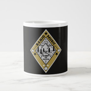 Caneca De Café Grande Música Bluegrass de Banjo