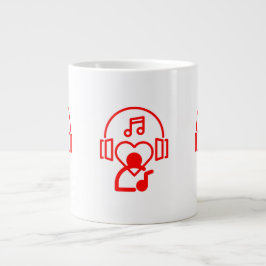 Caneca De Café Grande Música cardíaca