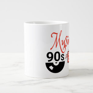 Caneca De Café Grande Música dos anos 90 - Jumbo Mug