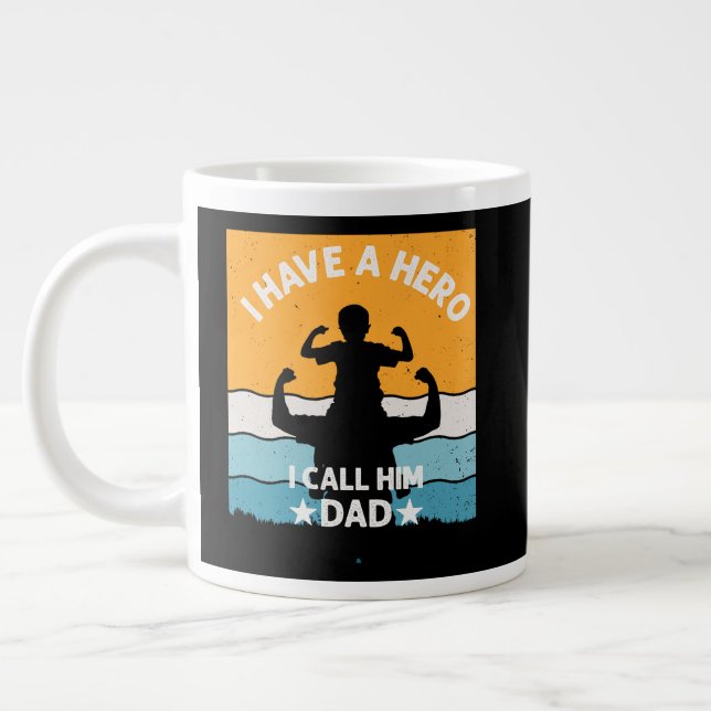 CANECA DE CAFÉ GRANDE MY FATHER IS A HERO (Esquerda)