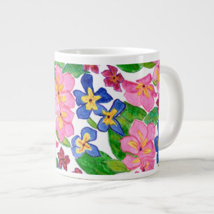 Caneca De Café Grande Na moda, cor-de-rosa e laranja, Jumbo Mug