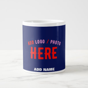 CANECA DE CAFÉ GRANDE NA MODA MODERNO PERSONALIZADO MARINHO AZUL VERIFIC