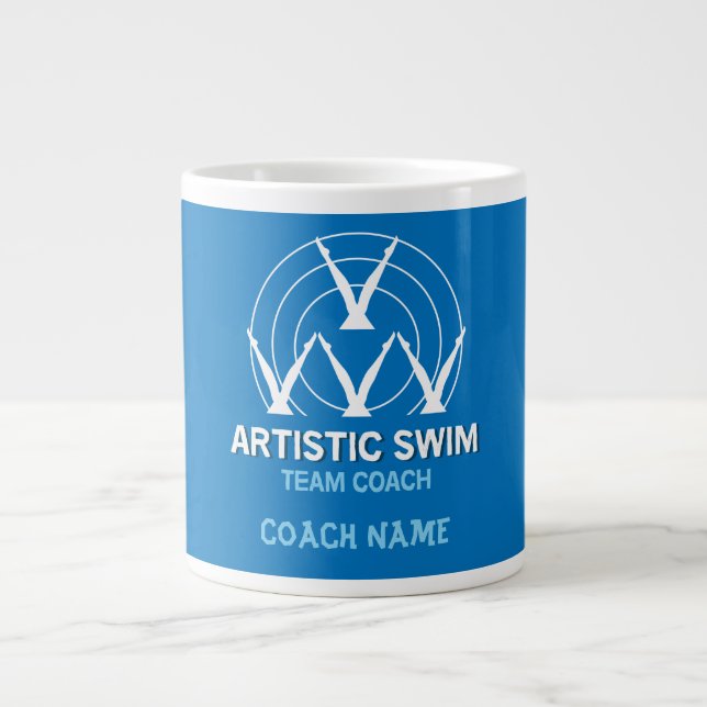 Caneca De Café Grande Nadação Sincronizada Artística (Frente)