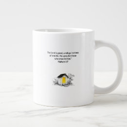 Caneca De Café Grande Nahum 1:7 Bible Verse Christian Mug